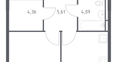 1-комнатная квартира, 35&nbsp;м²