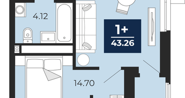 1-к. квартира, 39 м²