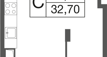 Студия, 32&nbsp;м²