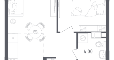 Студия, 35&nbsp;м²