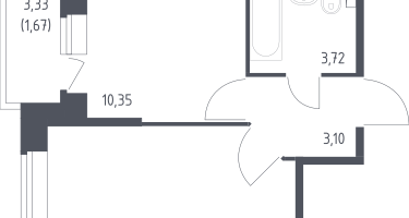 1-к. квартира, 31&nbsp;м²