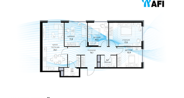 4-к. квартира, 97 м²