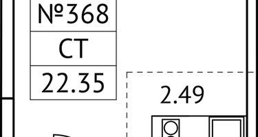 Студия, 22&nbsp;м²