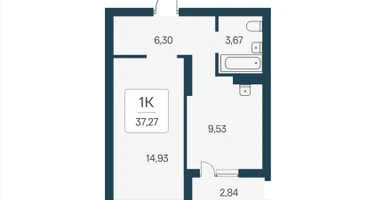 1-к. квартира, 37&nbsp;м²
