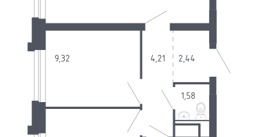 2-к. квартира, 47&nbsp;м²