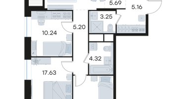 3-к. квартира, 79&nbsp;м²