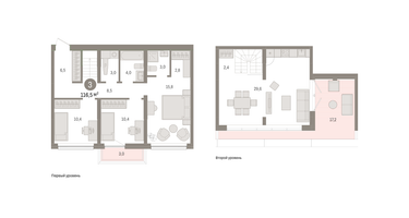 3-к. квартира, 116&nbsp;м²