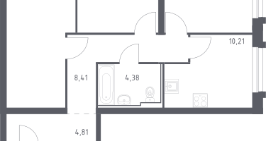 3-к. квартира, 68&nbsp;м²