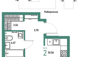 2-к. квартира, 35&nbsp;м²