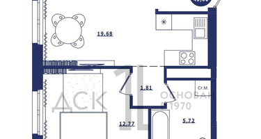 1-к. квартира, 43&nbsp;м²