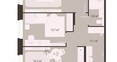 2-к. квартира, 68 м²