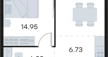 1-к. квартира, 48&nbsp;м²