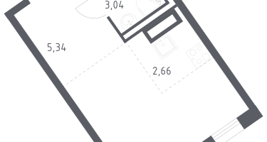 Студия, 22&nbsp;м²