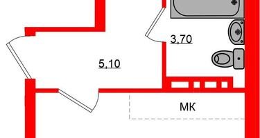 1-к. квартира, 41&nbsp;м²