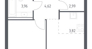 Студия, 35&nbsp;м²