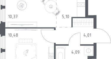 Студия, 34&nbsp;м²
