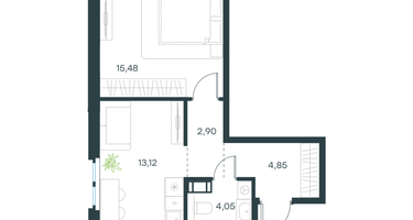 1-к. квартира, 40&nbsp;м²