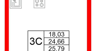 Студия, 24 м²