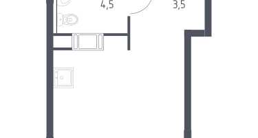 Студия, 22&nbsp;м²
