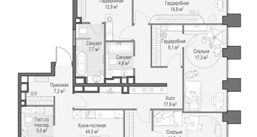 1-к. квартира, 225&nbsp;м²