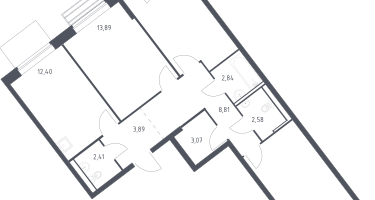 3-к. квартира, 77&nbsp;м²