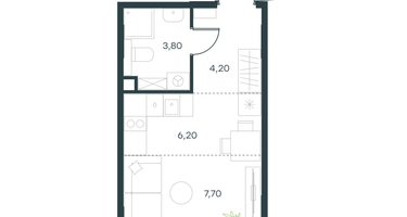 Студия, 21&nbsp;м²