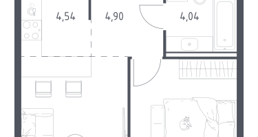 Студия, 35&nbsp;м²