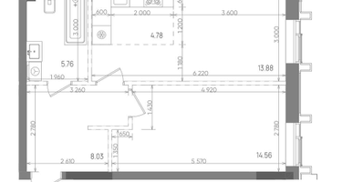 2-к. квартира, 47 м²