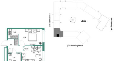 Студия, 35&nbsp;м²