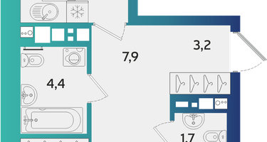 3-к. квартира, 68&nbsp;м²