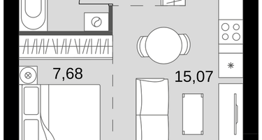 1-к. квартира, 30 м²