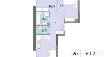 Студия, 61&nbsp;м²
