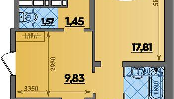 3-к. квартира, 81&nbsp;м²