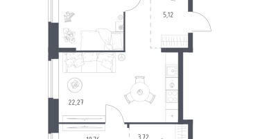 2-к. квартира, 66&nbsp;м²