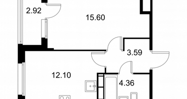 1-к. квартира, 37&nbsp;м²
