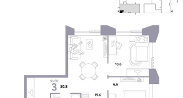 3-к. квартира, 50&nbsp;м²