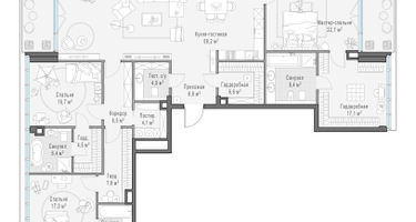 3-к. квартира, 199&nbsp;м²