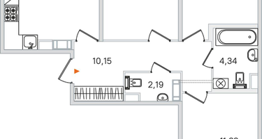 3-к. квартира, 75&nbsp;м²