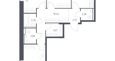 3-к. квартира, 78&nbsp;м²