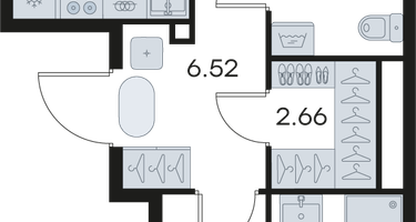2-к. квартира, 59 м²