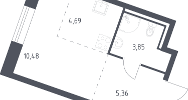 Студия, 24&nbsp;м²