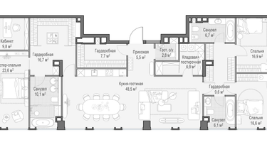 2-к. квартира, 186&nbsp;м²