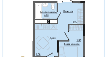 1-к. квартира, 32 м²