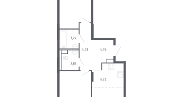 Студия, 62&nbsp;м²