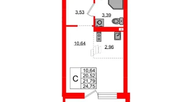 Студия, 21&nbsp;м²
