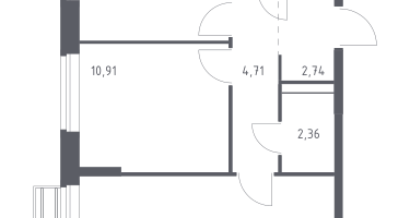 2-к. квартира, 53&nbsp;м²