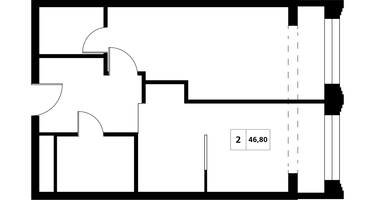 2-к. квартира, 46 м²
