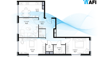 3-к. квартира, 78 м²