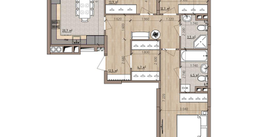 3-к. квартира, 93&nbsp;м²
