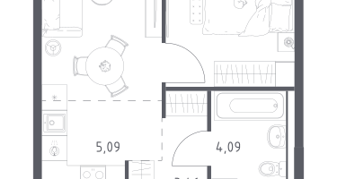 Студия, 32&nbsp;м²